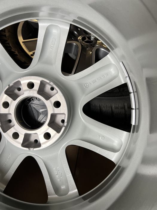 Jante NOI originale Mercedes S classe 18 inch’ + anvelope iarna nefolosite  245/50/18 , Dunlop , 8 mm !