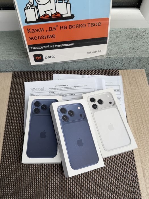 НОВ! *ЛИЗИНГ* iPhone 17 Pro 256Gb Silver / Deep Blue 36М ГАРАНЦИЯ