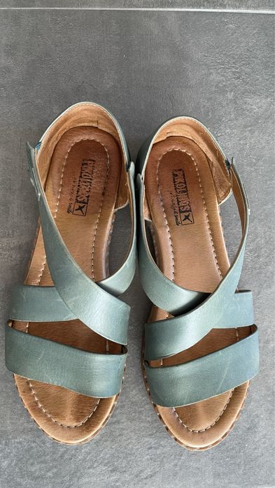 Дамски сандали Pikolinos. Размер: 40, цвят: петролено зелено.