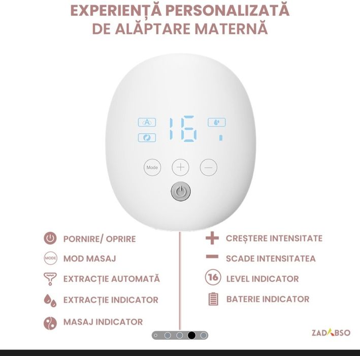 Pompa de sân electrică dublă Zadabso