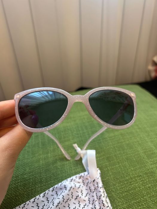 Ochelari de soare fata, KI ET LA, 4-6 ani, polarizati, roz cu sclipici