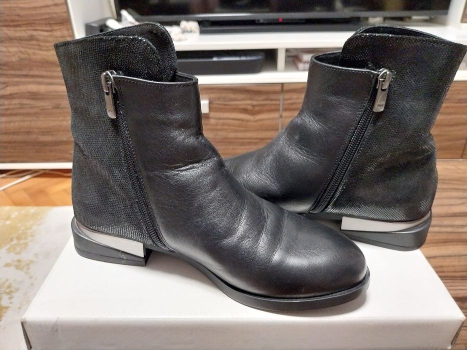 Ghete piele naturala texturate sidef 36