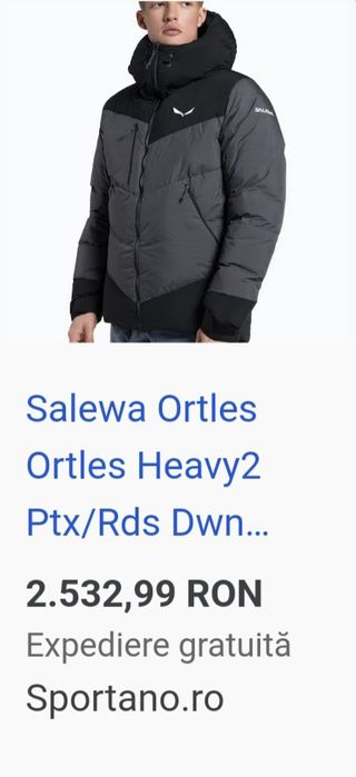 Geacă Salewa cu puf L pe două fețe nu Nike Adidas