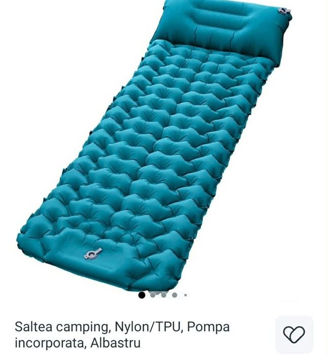 saltea camping/ plaja, pompa incorporată