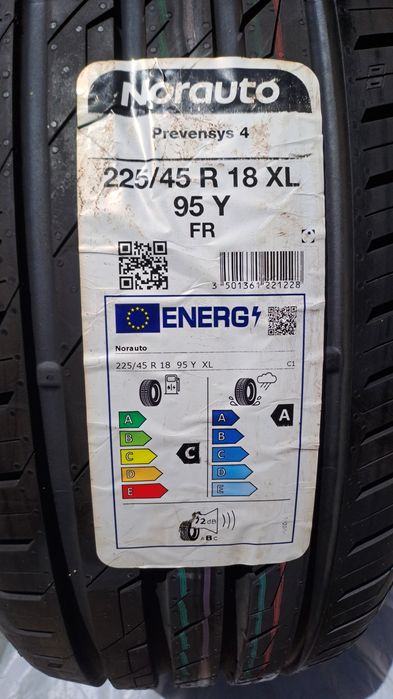 1бр. Нова 225/45/18 Лятна гума Norauto