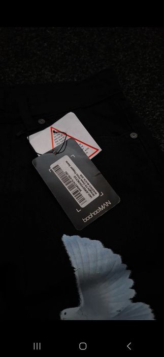 Blugi cu capse cu porumbei Boohoo man
