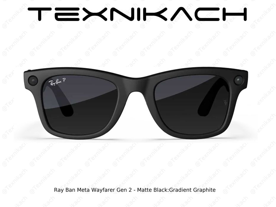 Новый • Ray Ban Meta Wayfarer Gen 2 - Matte Black Graphite • Доставка