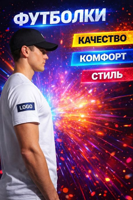 Футболка с вашим принтом печать логотип