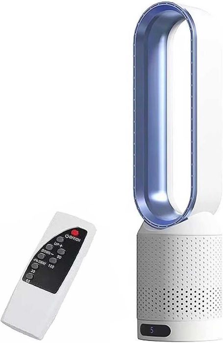 2 в 1 пречиствател на въздух, вентилатор за кула без лопатки