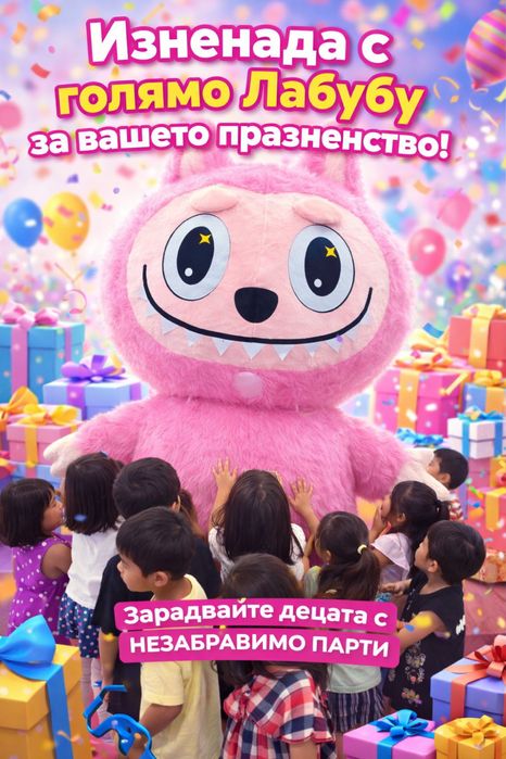 Голямо Лабубу изненада с герой