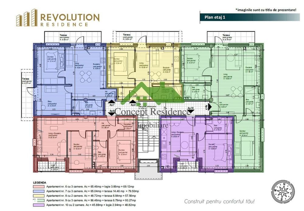 Comision 0%! Apartament 2 camere bloc nou, etaj 1,Oltului
