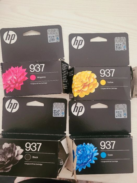 Cartușe originale color imprimantă hp 937