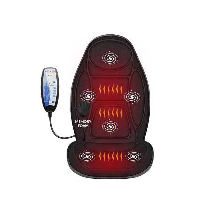 Масажор Snailax VC-262 с мемори пяна за гръб и врат за седалка