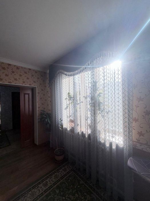 Тюль с узором в клетку