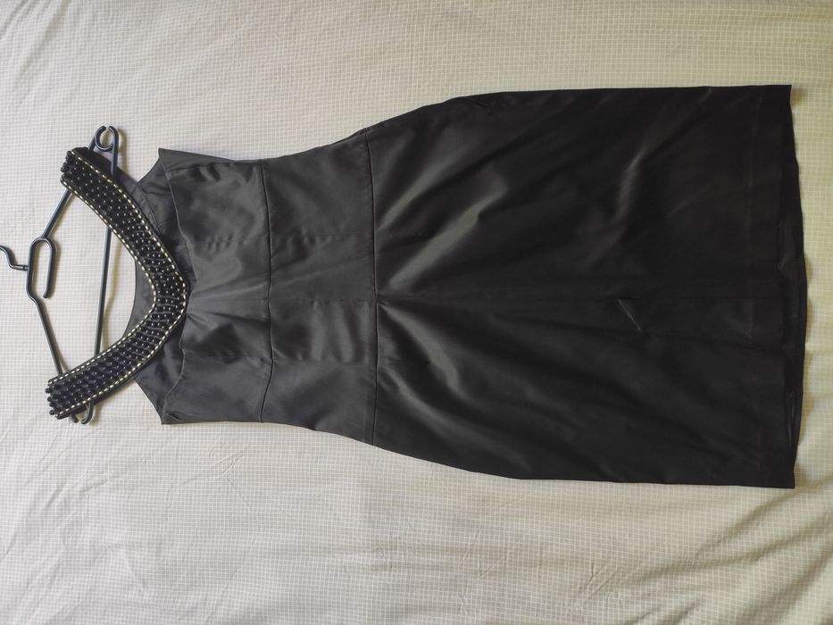 Rochie neagra satinata, marimea S/36