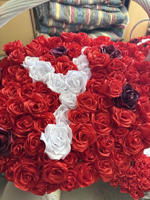 Цветы из ленточек