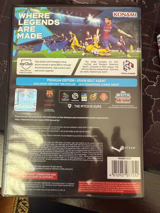 Pro evolution soccer  2018 PC  - PES 2018