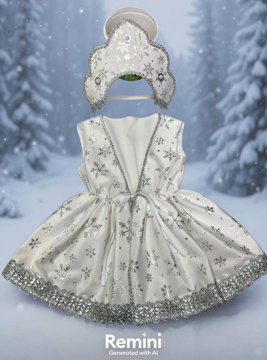 Наряд для Снежинки и Снегурочки на девочку