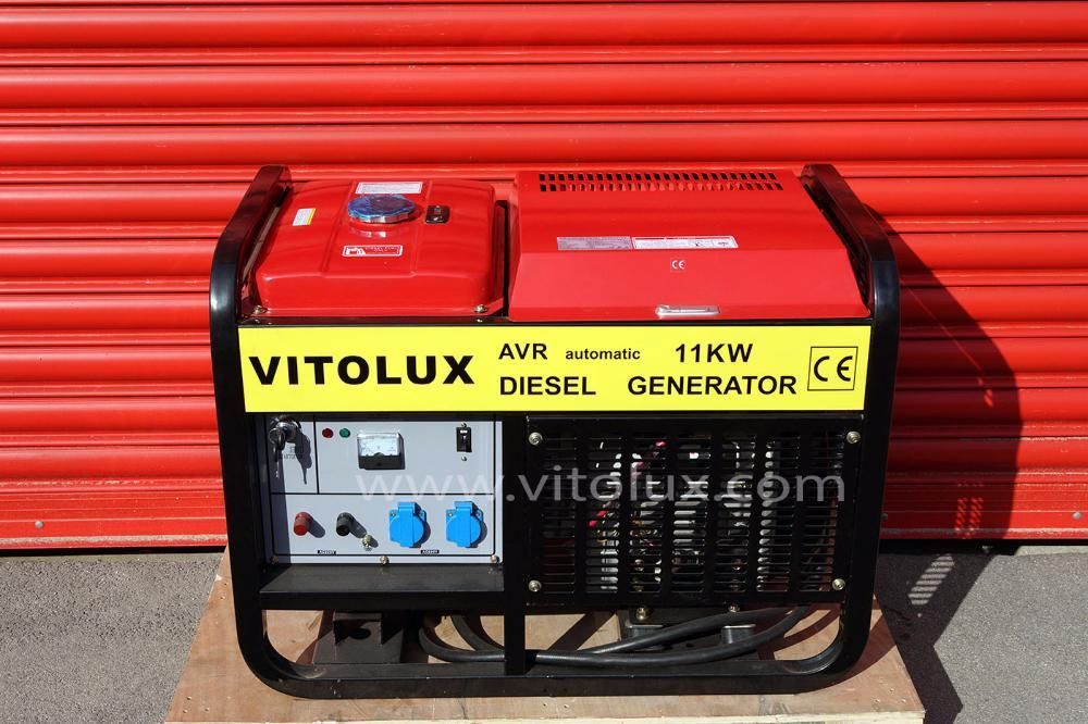 14KVA Дизелови Монофазни Генератори VITOLUX с електрически старт