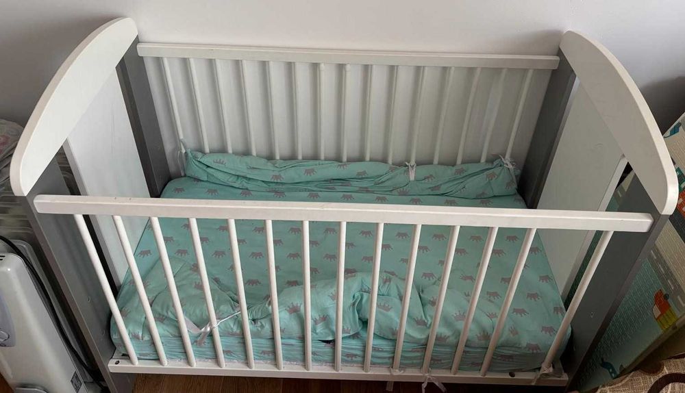 Patut copil 120/60cm + saltea + protectii