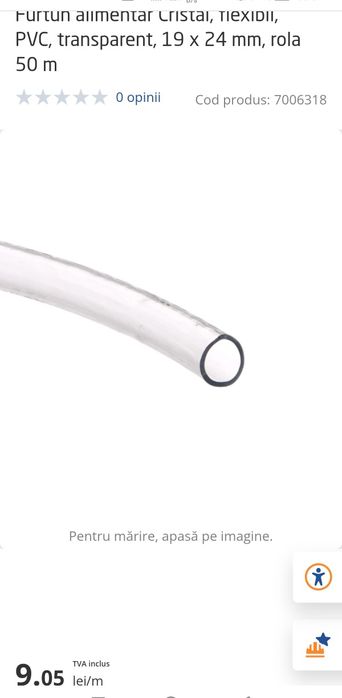 Furtun alimentar cristal transparent