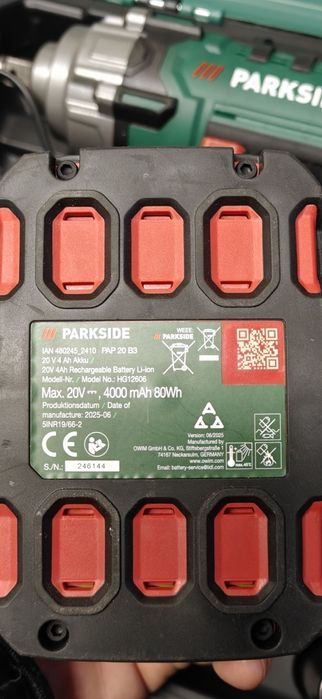 Ударен гайковерт Parkside зелен