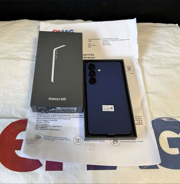 КАТО НОВ 256GB Samsung S25 EMAG Гаранция 2027г. Navy | Син