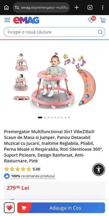 Vand mergator bebe 3-in-1 ca nou