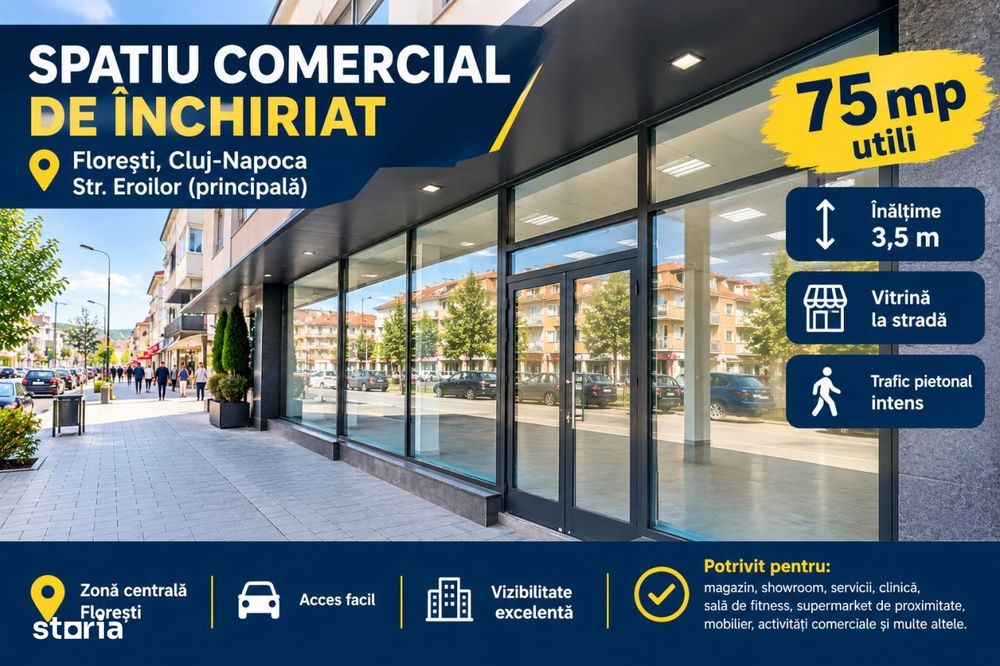 Spatiu comercial, ultracentral, la strada , EROILOR