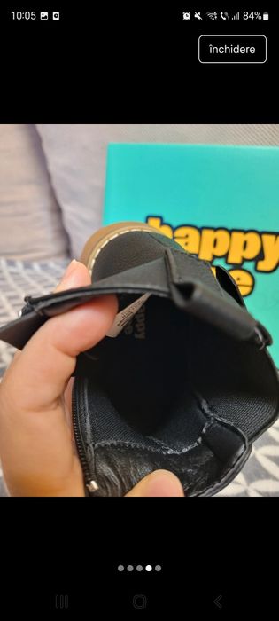 Ghete Fete Noi Toamna-Primavara, Fermoar, Piele întoarsă Marimea 28, H