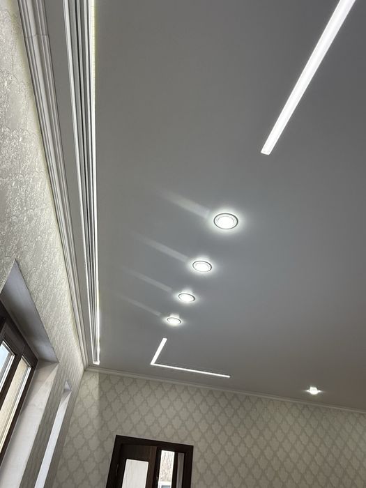 Натяжные потолки .