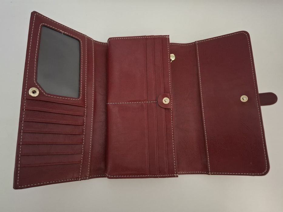 Женский кошелёк, бордовый