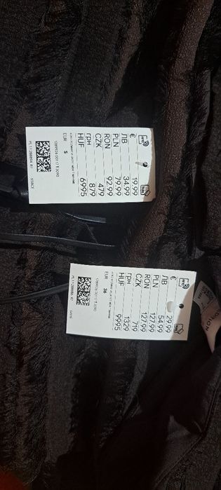 Set H&M nou cu eticheta marimea XS și S