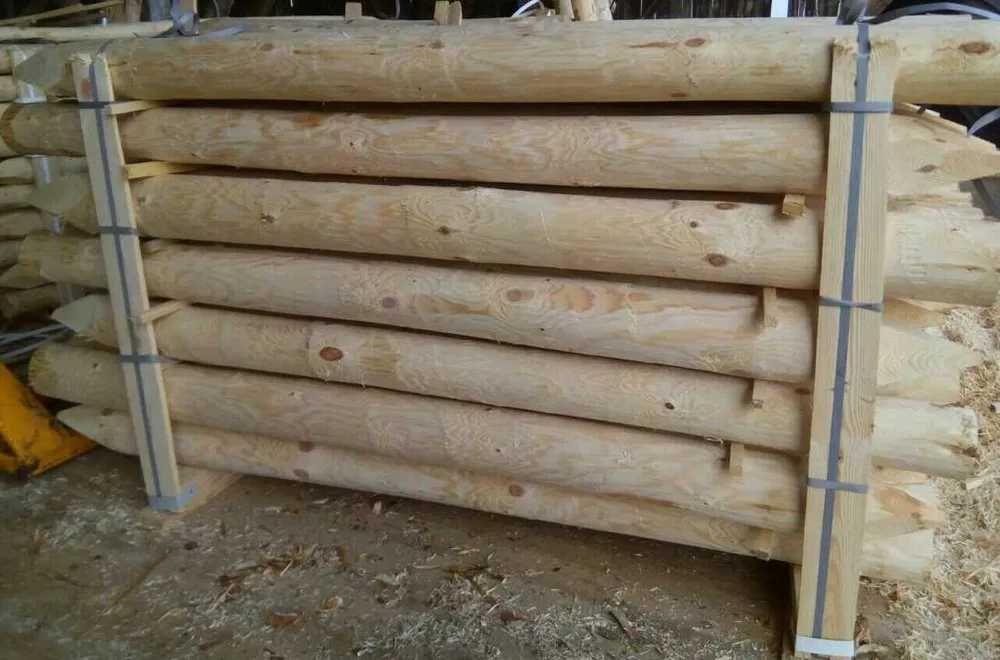 Stalpi din lemn rotund calibrat tratat diametru 18 cm