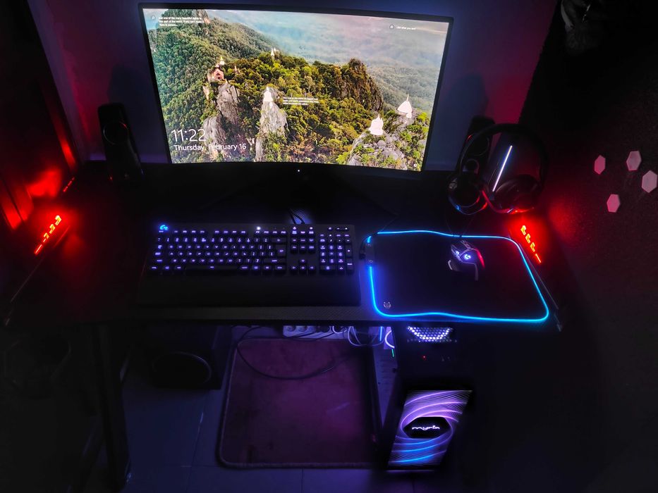 Setup Gaming Complet – PC + Monitor + Birou + Scaun + Periferice rtx 3060 ti , i5 10600k