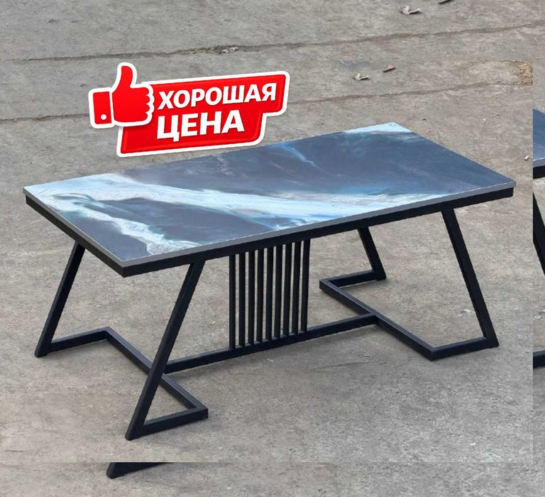 Журнальный столик из МДФ с изображением океанской воды