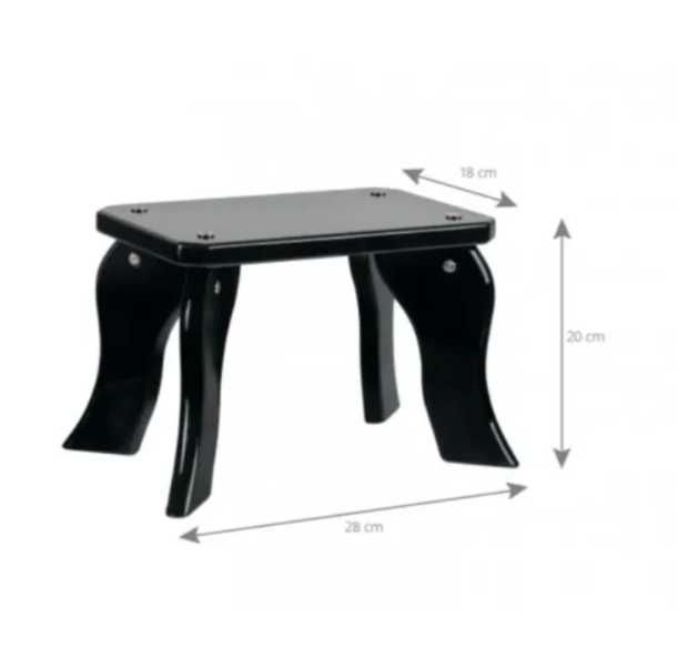 Pian de lemn pentru copii scaun inclus 48 cm alb / negru / roz