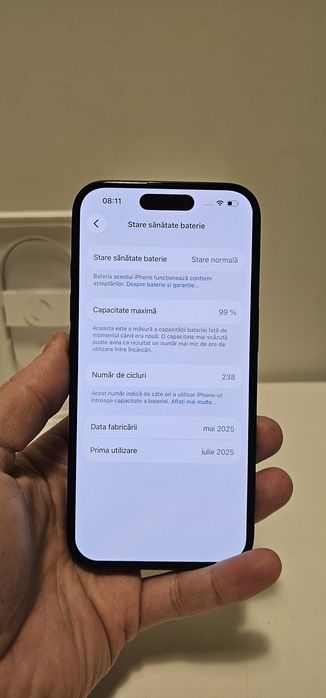 iPhone 16, 128GB,  99% sănătate baterie