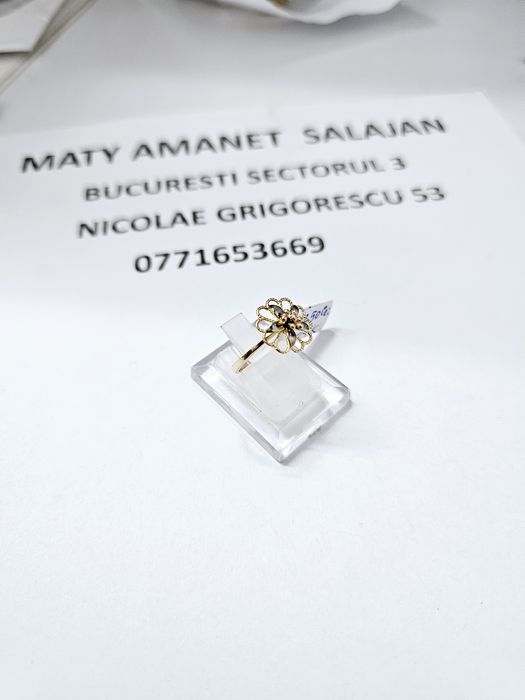 Vand inel dama din aur 14 k 2.33 g cod 935