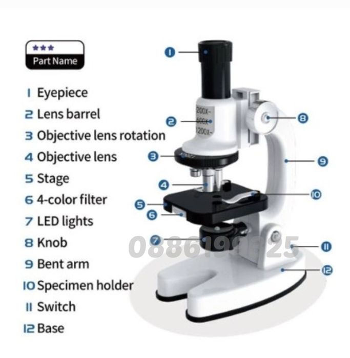 Детски микроскоп Science Microscope Suit 1200X