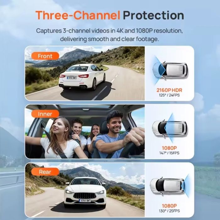 Camera de bord 70mai T800E 4K + kit supraveghere parcare + card 128GB