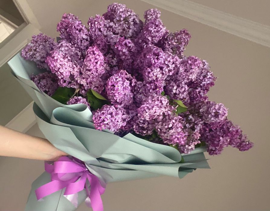 Сирень, букет из сирени сорт королевский