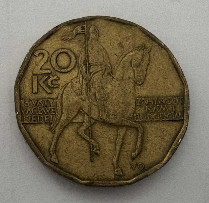 Монета от 20 чешки крони - 1993 г