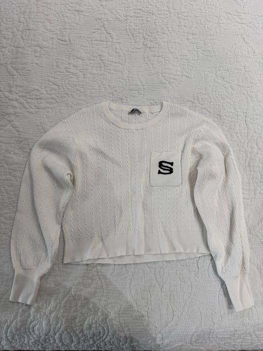 Пуловер Sandro в бяло