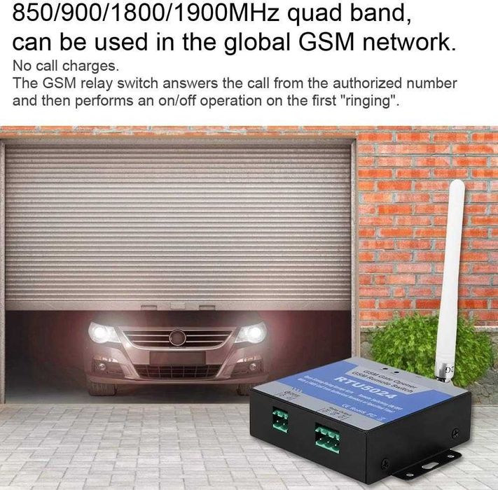 REDUS de la 440 RON, NOU, Releu deschidere poarta/usa/bariera RTU5024 prin GSM (apel telefonic), cu frecventa de acoperire mare)