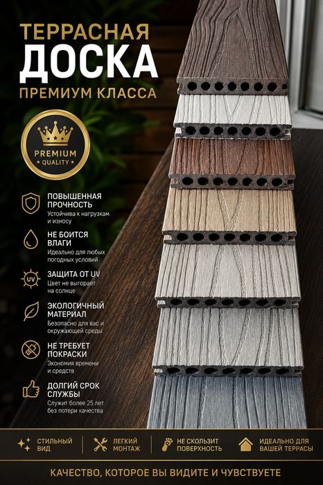Террасная доска премиум-класса