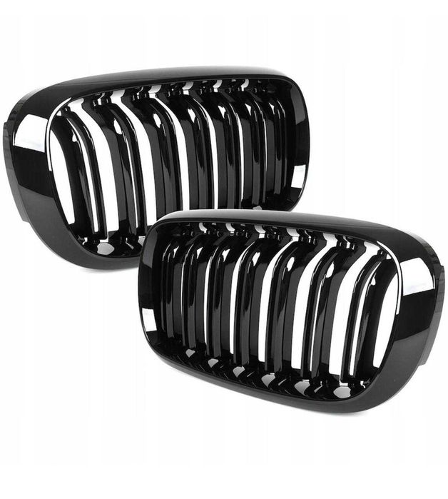 Grile duble BMW X5 X6 F15 F16 2013-2018 - Negru Lucios Radus