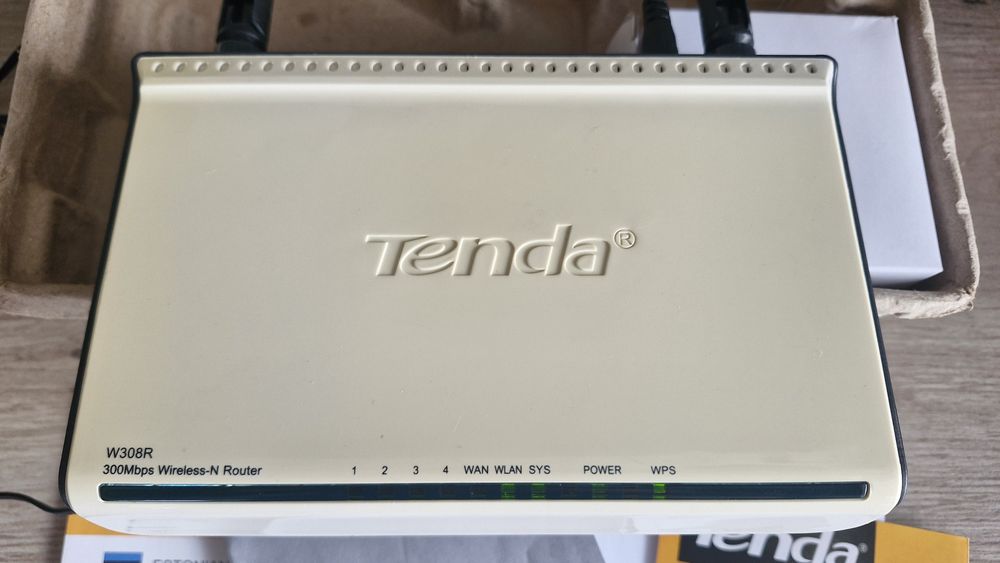 Рутер TENDA W308R Wi-Fi N, 300Mbps, с мощни външни антени