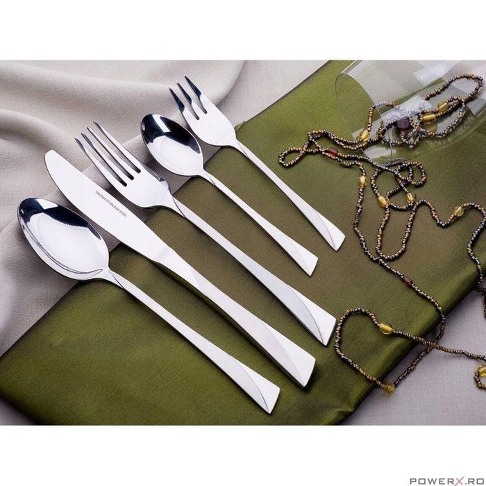 Set tacamuri din inox, 72 de piese, design elegant, Kinghoff