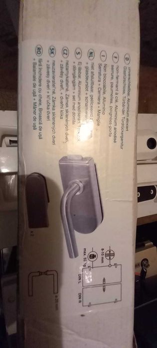 Broască ușă de sticlă + balamale+mânere inox